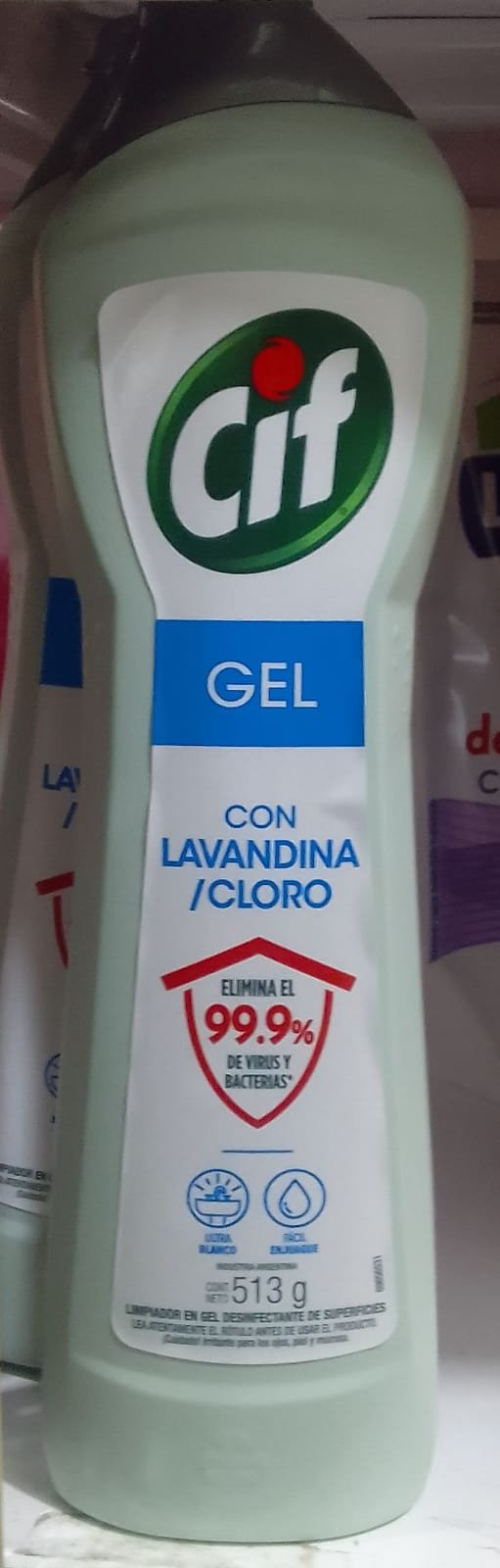 Producto placeholder de Cif gel con lavandina cloro 513g