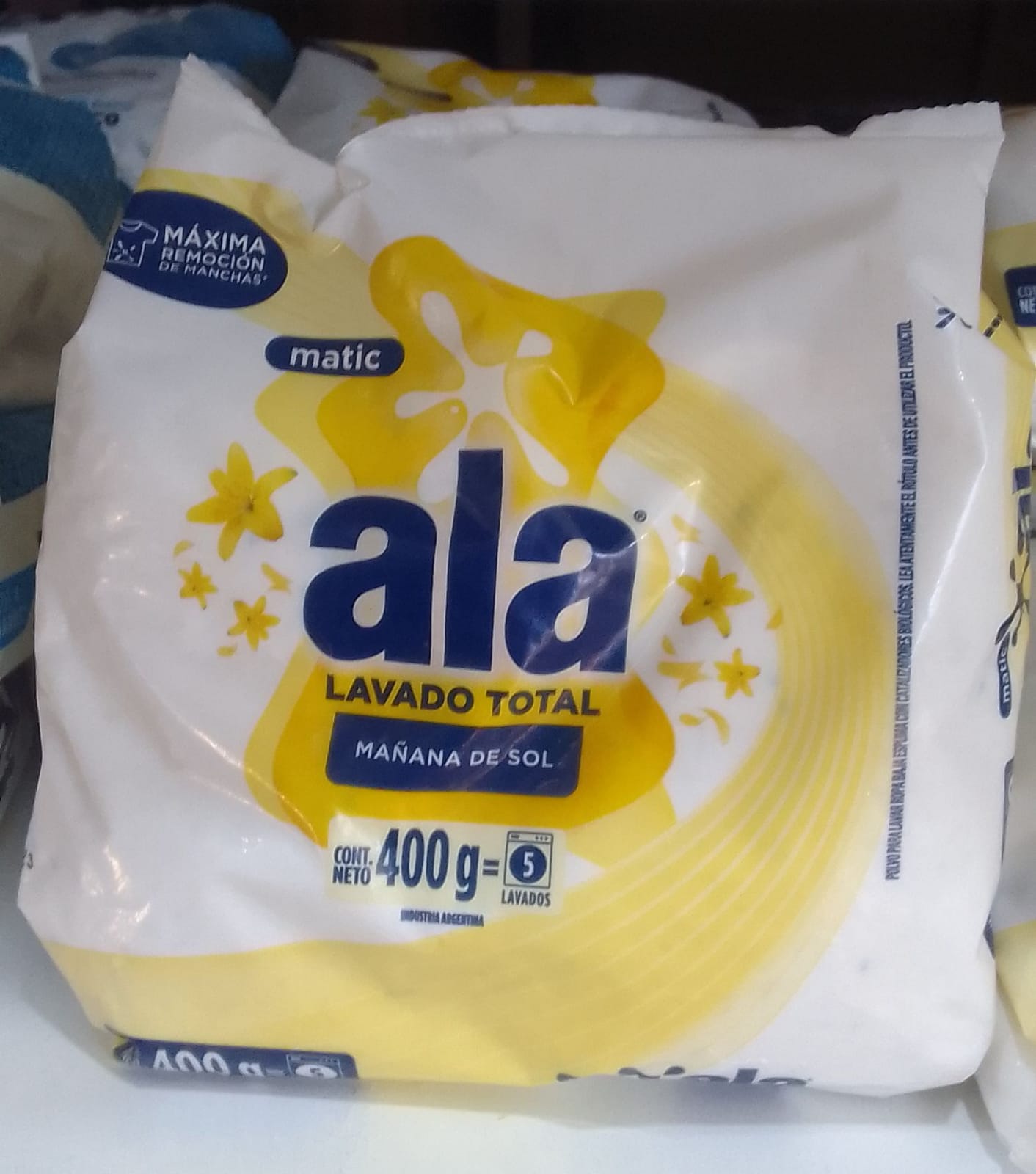 Producto placeholder de Jabon polvo ala matic amarillo 400g