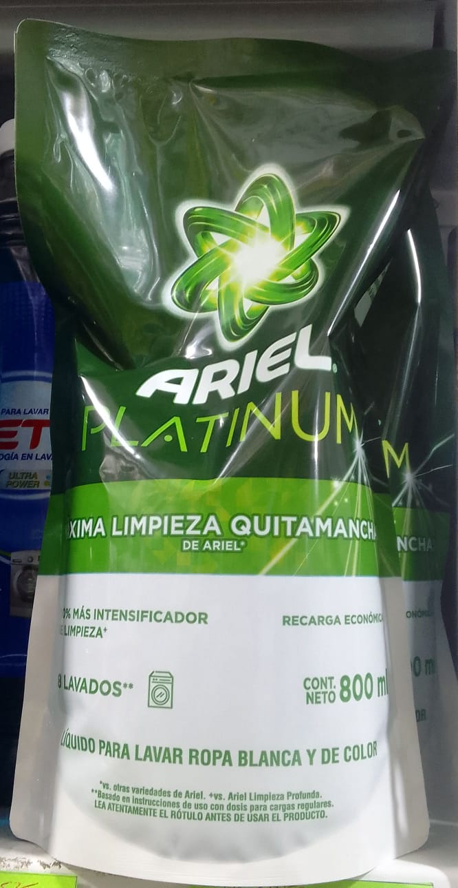 Producto placeholder de Jabon liquido ropa ariel 800ml
