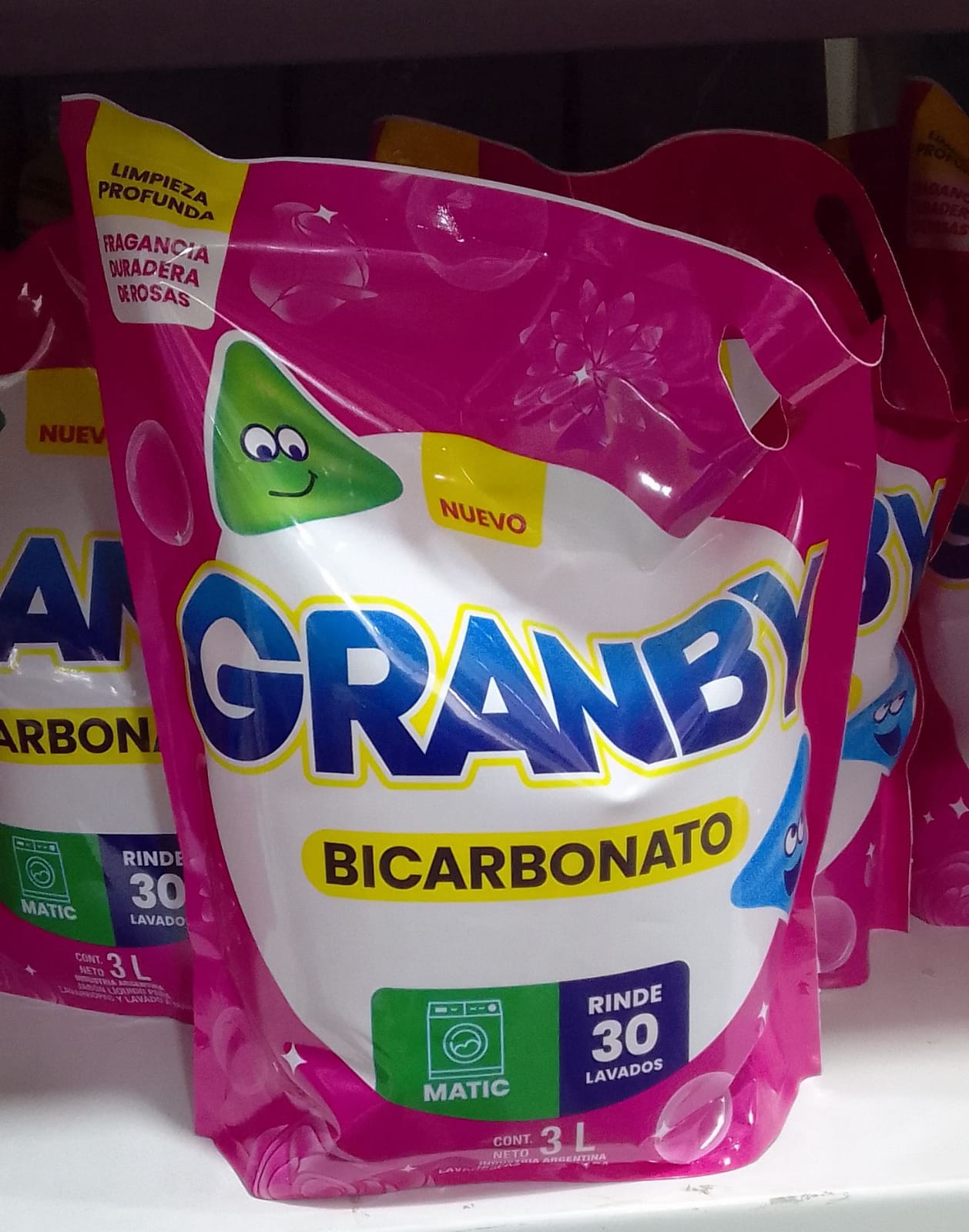 Producto placeholder de Jabon liquido ropa bicarbonato gramby rosa 3L