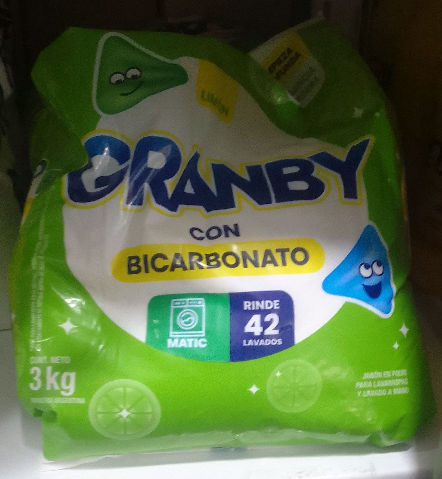 Producto placeholder de Jabon polvo ropa matic limon gramby 3kg