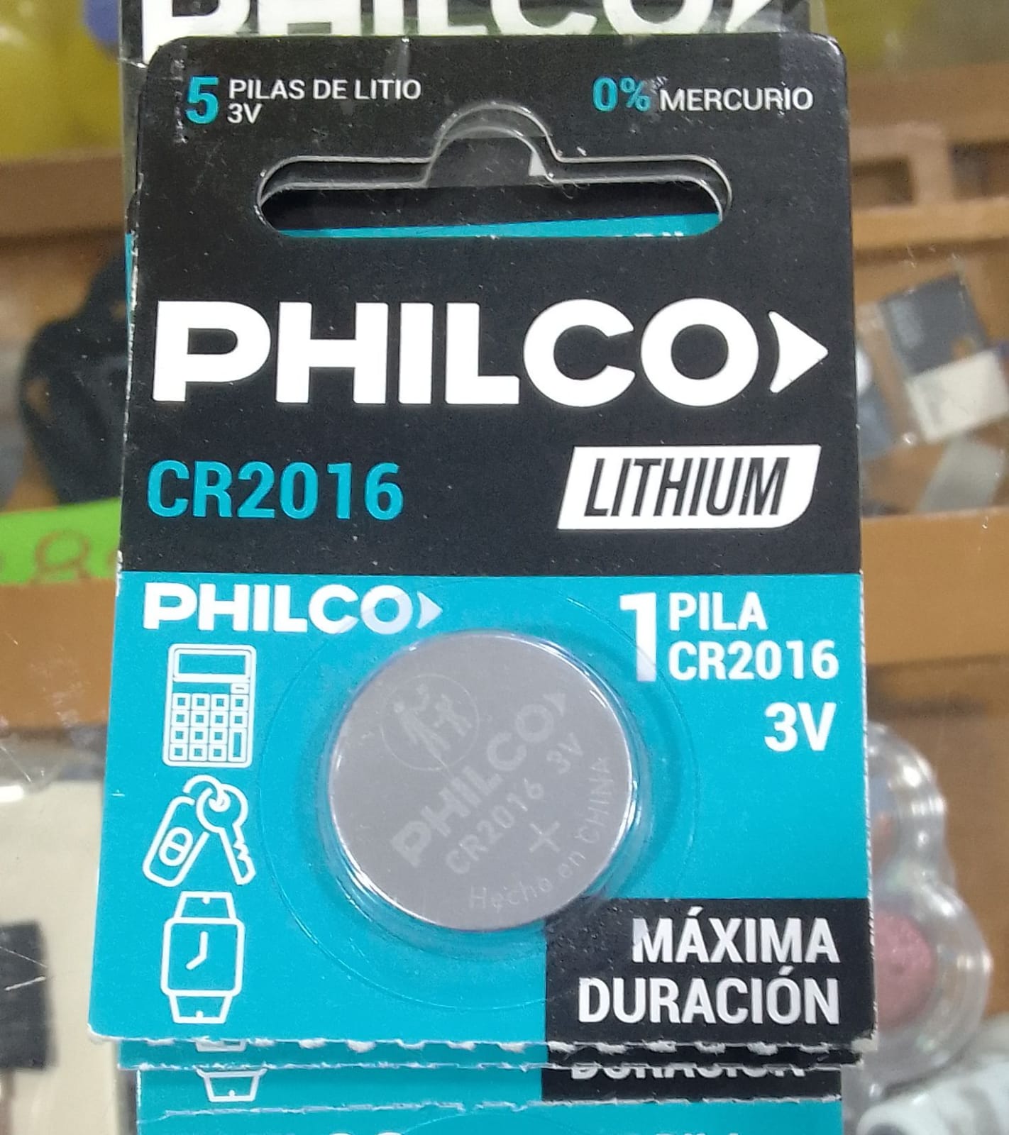 Producto placeholder de Pila boton philco 3V cr2016 1u