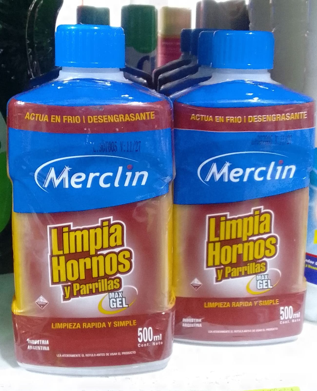 Producto placeholder de Limpiahorno merclin max gel 500ml