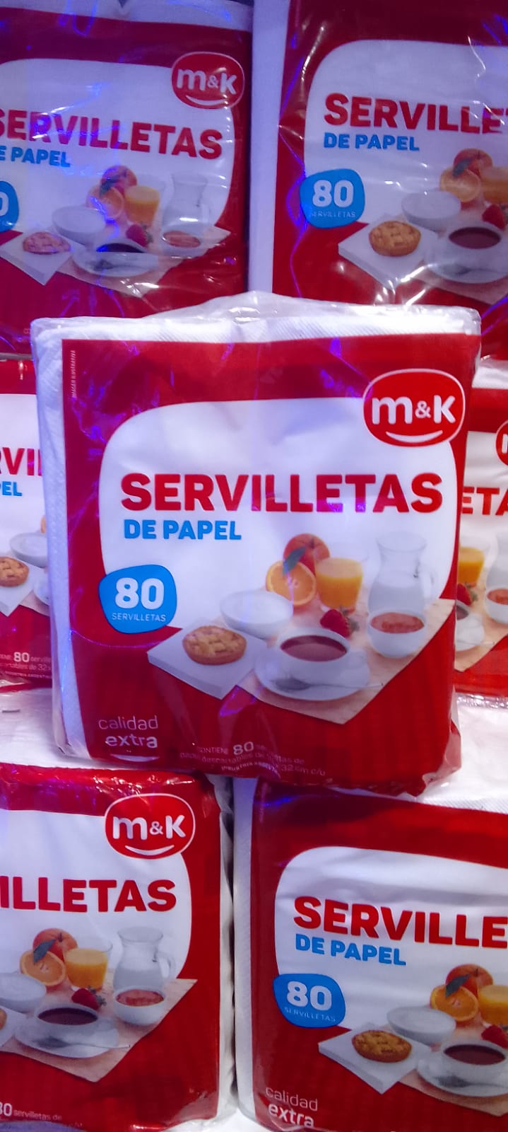 Producto placeholder de Servilleta cortada m&k 80u