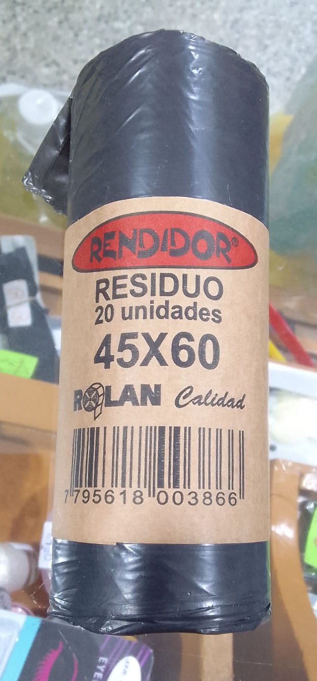 Producto placeholder de Bolsa residuo rollo rendidor 45 x 60 20u
