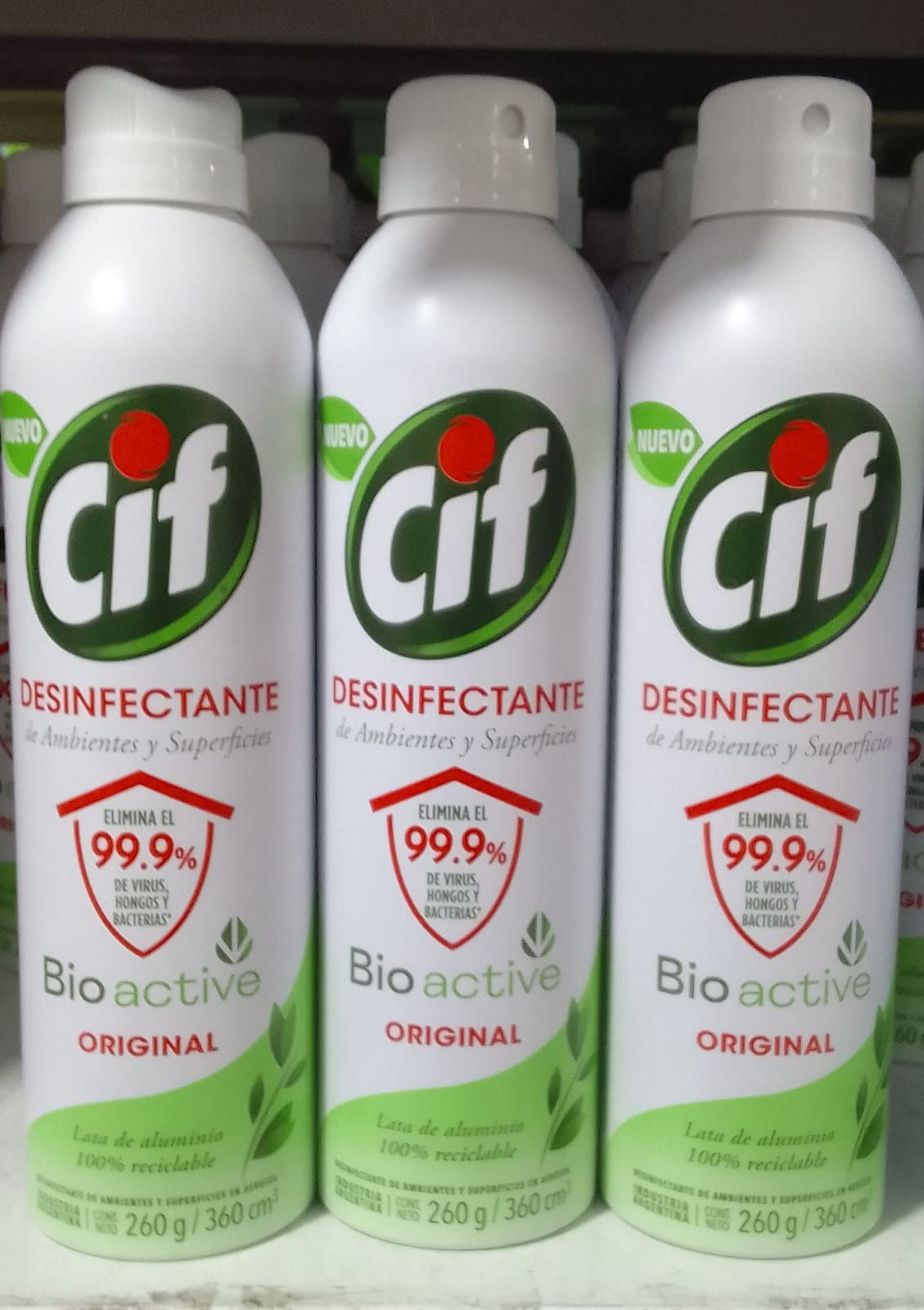 Producto placeholder de Desinfectante aerosol cif original 360cm3